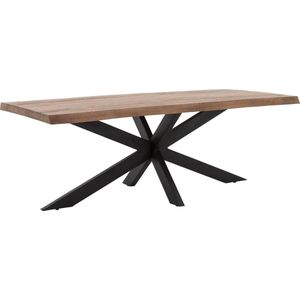 Goossens Eettafel Zida, Rechthoekig 240 x 100 cm boomstamblad