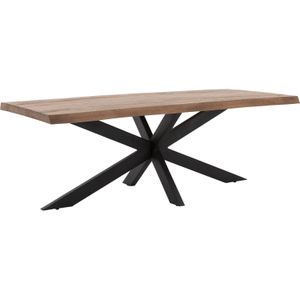 Goossens Eettafel Zida, Rechthoekig 200 x 100 cm boomstamblad