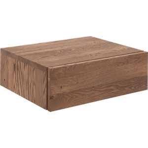 Goossens Aanhaaktafel Fjord, Aanhaaktafel Links 1 Lade Hout Donker Bruin