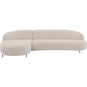 Goossens Fjorde - Moderne 3-zitsbank met chaise longue - Elegant en luchtig design - Diepe zit en zacht zitcomfort