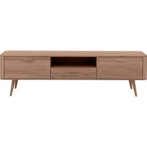 Goossens Tv Dressoir Bjarte, 2 deuren 1 lade 1 open vak 42 cm diep 180 cm breed