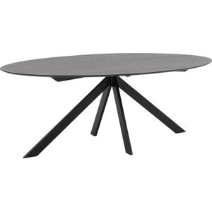 Goossens Excellent Eettafel Ferris Piramide Poot, Ovaal 200 x 110 cm