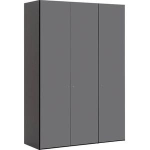 Goossens Kledingkast Easy Storage Ddk, Kledingkast 153 cm breed, 220 cm hoog, 3x glas draaideur