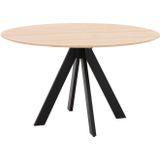 Goossens Excellent Eettafel Ferris Piramide Poot, Rond 130 x 130 cm