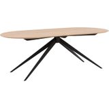 Goossens Excellent Eettafel Floyd, Semi rond 220 x 100 cm