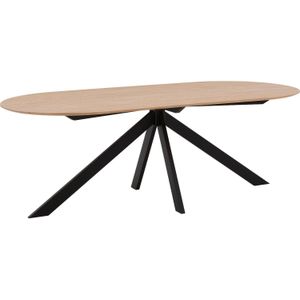 Goossens Excellent Eettafel Floyd, Semi rond 180 x 100 cm