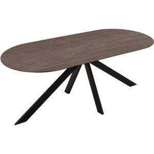 Goossens Excellent Eettafel Floyd, Semi rond 200 x 100 cm