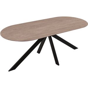 Goossens Excellent Eettafel Floyd, Semi rond 200 x 100 cm