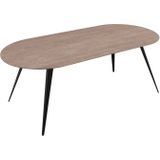 Goossens Excellent Eettafel Floyd, Semi rond 180 x 100 cm