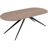 Goossens Excellent Eettafel Floyd, Semi rond 180 x 100 cm