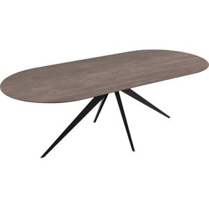 Goossens Excellent Eettafel Floyd, Semi rond 240 x 100 cm