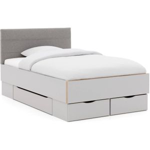 Goossens Bedframe Ita, 120 x 200 cm met 3 bedlades