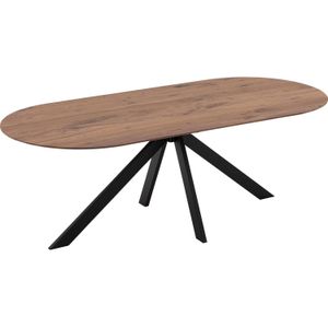 Goossens Excellent Eettafel Floyd, Semi rond 200 x 100 cm