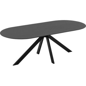 Goossens Excellent Eettafel Floyd, Semi rond 180 x 100 cm