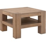 Goossens Hoektafel Roots, hout eiken grijs, stijlvol landelijk, 60 x 40 x 60 cm