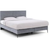 Goossens Boxspring Ease One Incl. Matras, Vlak 140 x 200 cm (=2x 70 x 200 cm) met hoofdbord + 2x matras shapes 1