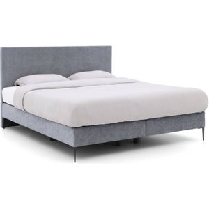 Goossens Boxspring Ease One Incl. Matras, Vlak 160 x 200 cm (=2x 80 x 200 cm) met hoofdbord + 2x matras shapes 1