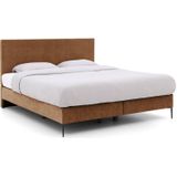 Goossens Boxspring Ease One Incl. Matras, Vlak 180 x 210 cm (=2x 90 x 210 cm) met hoofdbord + 2x matras shapes 1