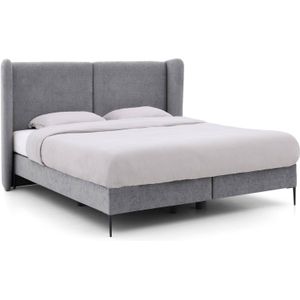 Goossens Boxspring Ease Classic Incl. Matras, Vlak 140 x 200 cm (=2x 70 x 200 cm) met hoofdbord + 2x matras shapes 1