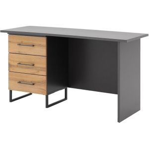 Goossens Basic Commode Bastion, Bureau 3 laden links, 140 cm breed