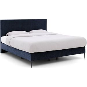 Goossens Boxspring Ease One Incl. Matras, Vlak 180 x 210 cm (=2x 90 x 210 cm) met hoofdbord + 2x matras shapes 1