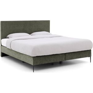 Goossens Boxspring Ease One Incl. Matras, Vlak 180 x 210 cm (=2x 90 x 210 cm) met hoofdbord + 2x matras shapes 1