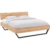 Goossens Bedframe Slade, Bedframe 140 x 220 cm hoofdbord organisch