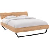 Goossens Bedframe Slade, Bedframe 140 x 220 cm hoofdbord organisch