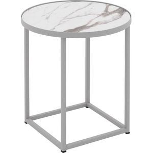 Goossens Salontafel Livia rond, hpl zwart, modern design, 41 x 42 x 41 cm