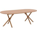 Goossens Eettafel Kristian, Semi rond 220 x 100 cm