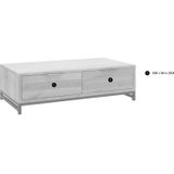 Goossens Salontafel Max rechthoekig, hout eiken grijs, urban industrieel, 125 x 37 x 65 cm