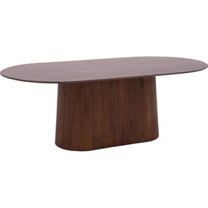 Goossens Eettafel Zenna, Semi rond 220 x 110 cm