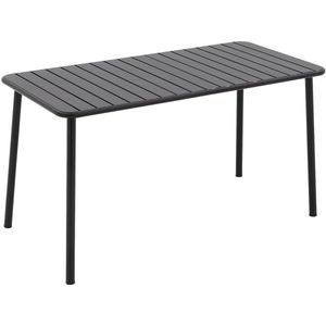 Goossens - Verge - Tuintafel - Zwart - Aluminium - 140 x 70 cm