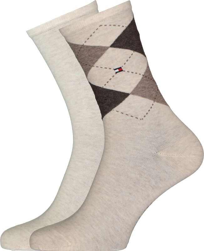 Tommy Hilfiger - Damessokken - Ruitpatroon - Driedimensionaal Effect - Sport