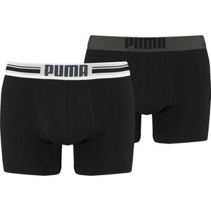 PUMA - Placed Logo - Boxershorts - Zwart - 2 Stuks