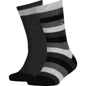 Tommy Hilfiger - KIDS BASIC STRIPE SOCK 2P - Sokken - Grijs - Katoen