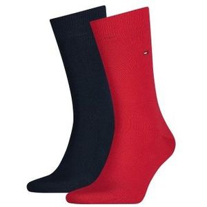 Tommy Hilfiger - Classic Socks - Herensokken - Rood en Blauw - Katoen