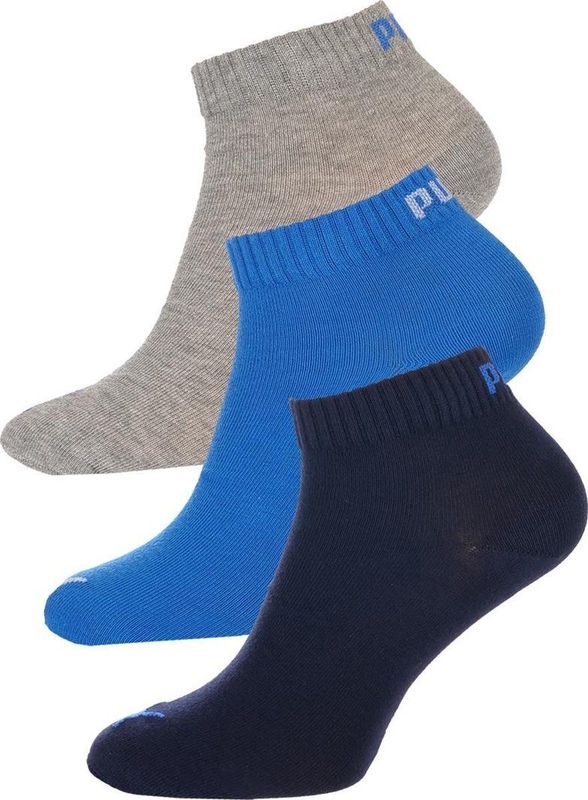 Puma Quarter Socks, uniseks, verpakking met 3 stuks