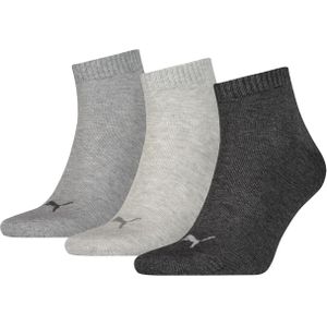Puma sportsokken - set van 3 antraciet/grijs/lichtgrijs