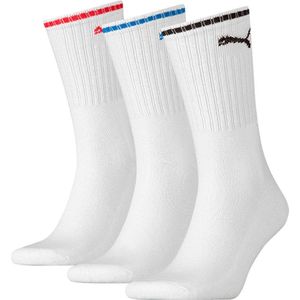 PUMA - cushioned 3-pack Sok - Wit - Slijtvast Katoen - 3 Paar