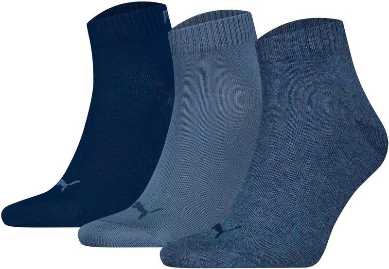 Puma - Sneakersokken - Dark Denim - 3-Pack - Katoen