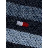 Tommy Hilfiger - Duo Stripe Socks - Herensokken - Jeans Blauw - Katoen - 2-pack