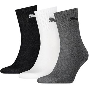 Puma Halfhoge sportsokken van katoen 3 paar Black white