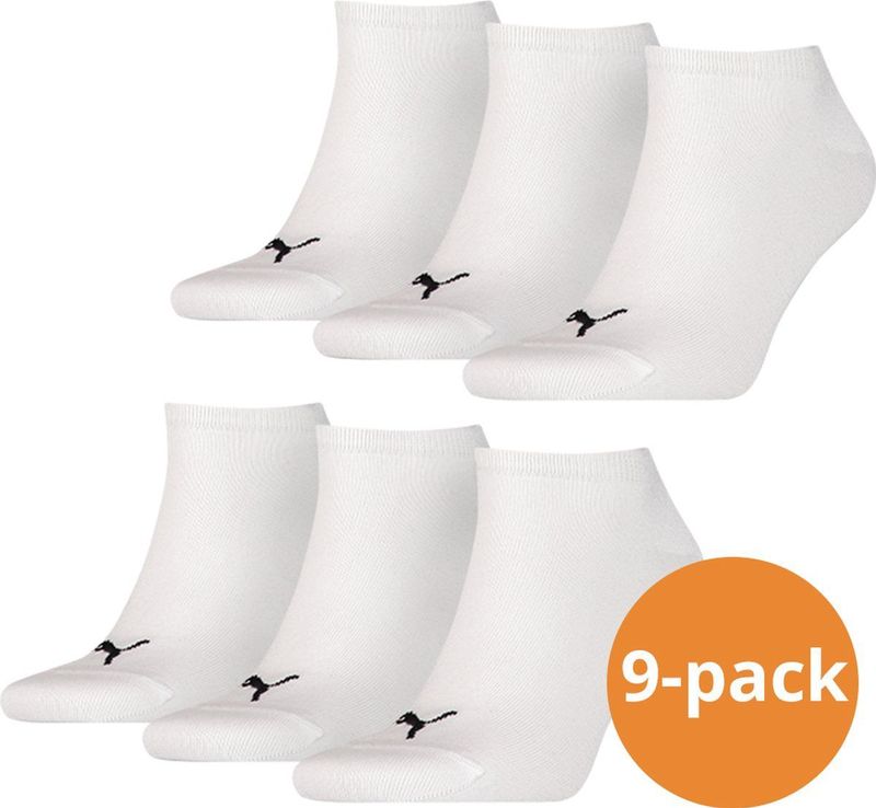 Puma - D Invisible - Sportsokken - Wit - 9-pack