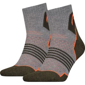 HEAD - Hiking Quarter - Wandelsokken - Groen/Grijs/Oranje - 2-pack