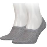 Tommy Hilfiger - Footie Socks - Grijs Melange - Heren Sneakersokken - 2-pack