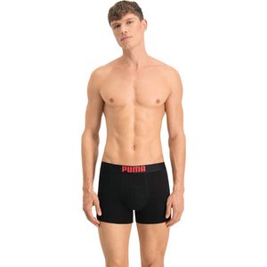 Puma - Placed Logo - Boxershorts - Rood en Multicolor - 95% Katoen en 5% Elastaan