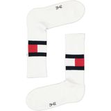 Tommy Hilfiger - Flag Socks - Unisex Sportsokken - Wit - Katoen - 1-pack