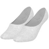 Tommy Hilfiger - Footie - Dames Sokken - Grijs Melange - Katoen - 2-Pack