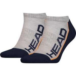 Head - Sneaker Performance Sokken - Grijs-Navy - 2-Pack - Ademend Katoen